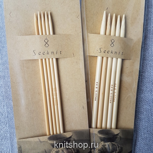 Спицы 15см 4,5 мм чулочные бамбуковые KA Seeknit Shirotake