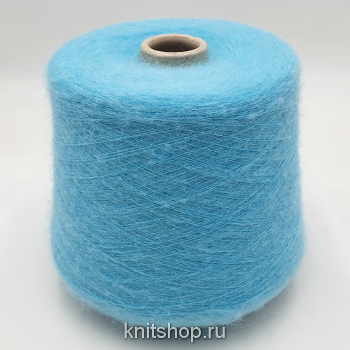 Filitaly-Lab Alpasilk (Puffo лазурный) 65% вспушенная альпака, 25% шелк, 10% меринос 1500м/100гр