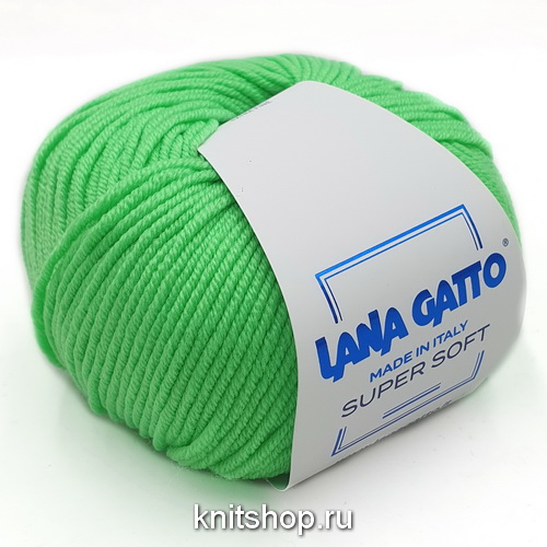 Lana Gatto Super Soft (14474 зеленый неон) 100%меринос 50 г/125 м