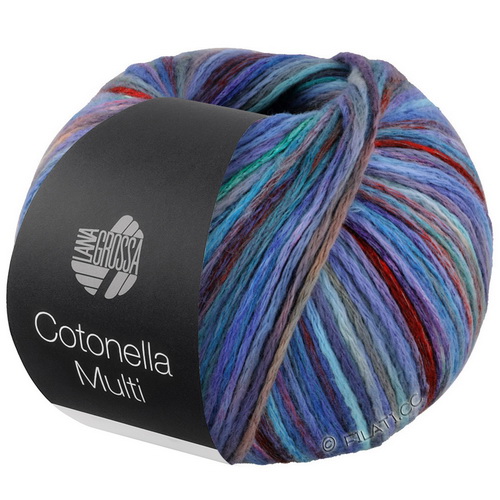 Lana Grossa Cotonella Multi (108) 75% хлопок пима, 25% па 100г/270м шнурок секционного окрашивания