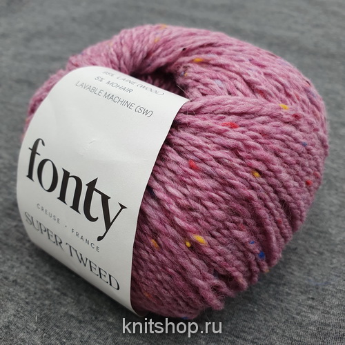 Fonty Super Tweed (24 розовый) 95% меринос, 5% мохер 50 г/110 м 