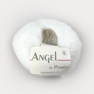 Permin Angel (884101 белый) 70% суперкидмохер, 30% шёлк 25гр/210м