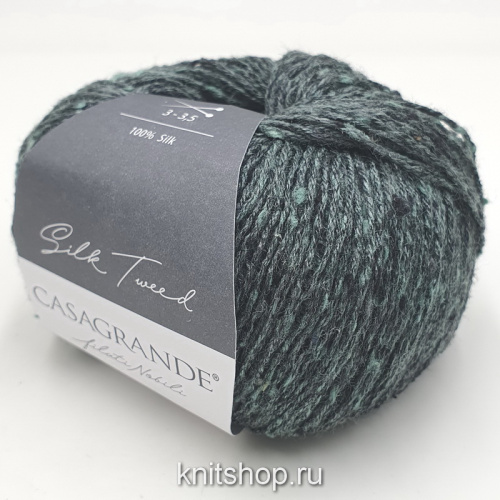 Casagrande Silk Tweed (28.011 изумруд) 100% шёлк тусса 50г/185м