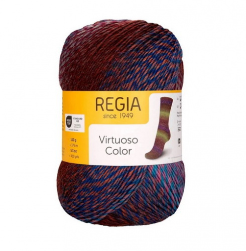 Regia Virtuoso Color (03083) 75% шерсть мериноса, 25% полиамид 150гр/375м
