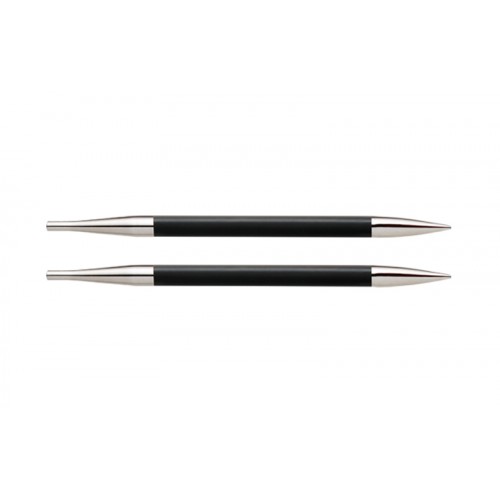 Спицы 10 см 6 мм укороченные съемные Karbonz Knit Pro, карбон, черный