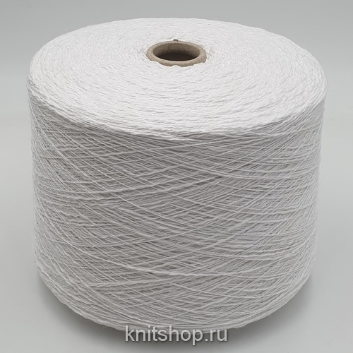 Millefili Slubbino (2 белый отбеленка) 95% хлопок, 5% поликарбамид 680м/100гр фламме