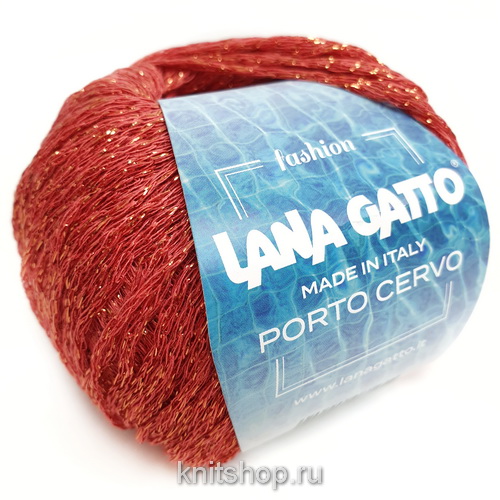 Lana Gatto Porto Cervo (9224 коралл) 80% вискоза, 20% люрекс 50г/190м