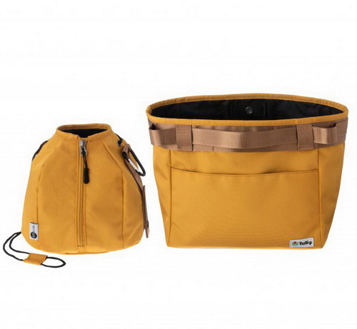 Сумка+мешочек для пряжи "amicolle", размеры: сумка 24*22*14,5см, мешочек 20*20*12см, желтый, Tulip