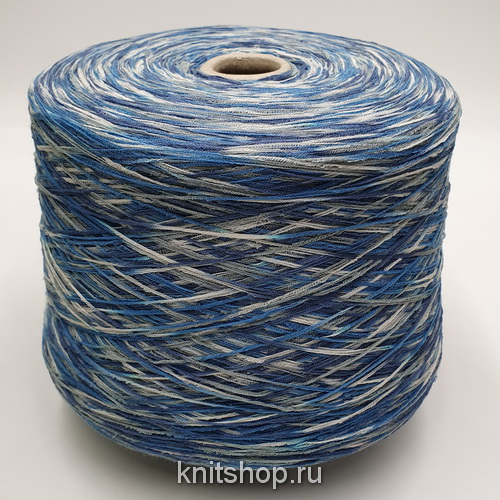 Moma Multicolor (1 синий мультиколор) 76% хлопок, 24% па 600м/100гр реснички