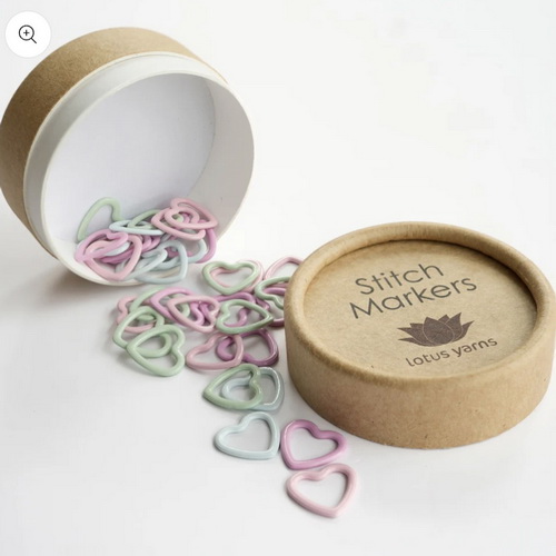 Набор металлических маркеров, Сердчечки 40шт, Lotus Yarns