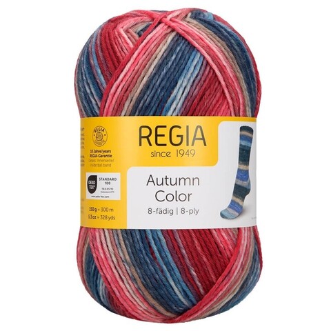 Regia Autumn Color 8-Ply (9180) 75% меринос, 25% полиамид 150г/300 м