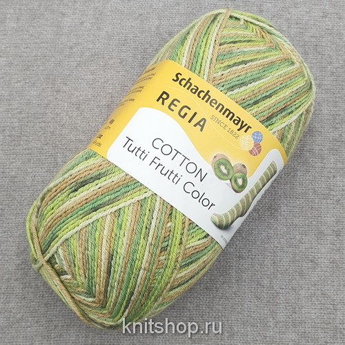Schachenmayr Regia Cotton Tutti Frutti (02418) 72% хлопок, 18% полиамид, 10% полиэстер 100 г/420 м