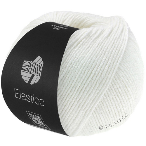 Lana Grossa Elastico (01) 96% хлопок, 4% эластан 50 г/160 м