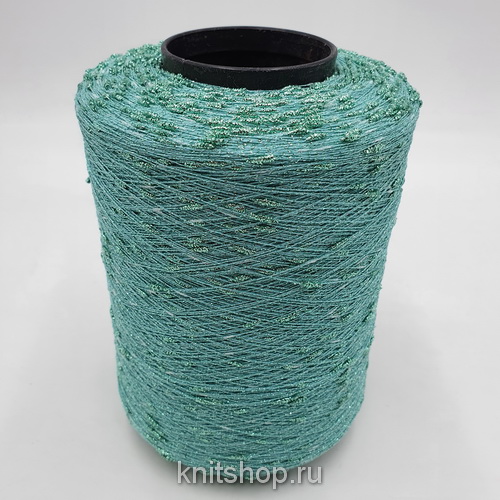 Filatura a Pettine C1676 (9 мята) 62% вискоза, 20% люрекс, 18% па 900м/100гр шишечки