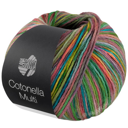 Lana Grossa Cotonella Multi (105) 75% хлопок пима, 25% па 100г/270м шнурок секционного окрашивания