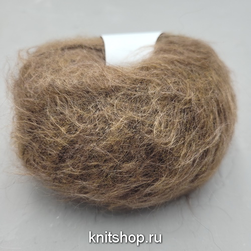 Сток Lana Grossa Kid (Brown C5 орех меланж) 53% суперкидмхер, 20% меринос, 27% па 25г/210м