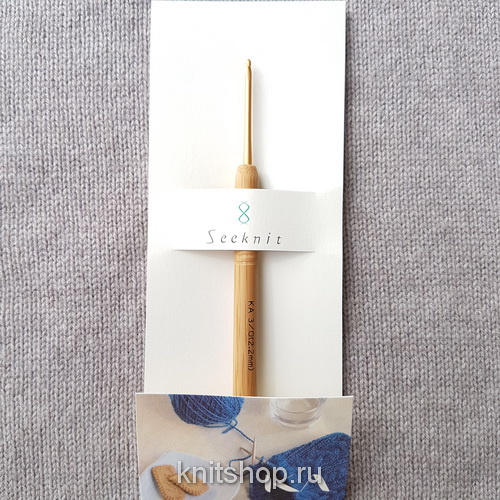 Крючок 5 мм алюминиевый с бамбуковой ручкой KA Seeknit