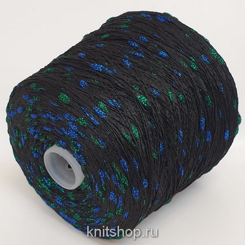 Nodo (Verde Acqua черный, изумруд, лазурный) 87% па, 13% люрекс 510м/100гр шишечки, утолщения