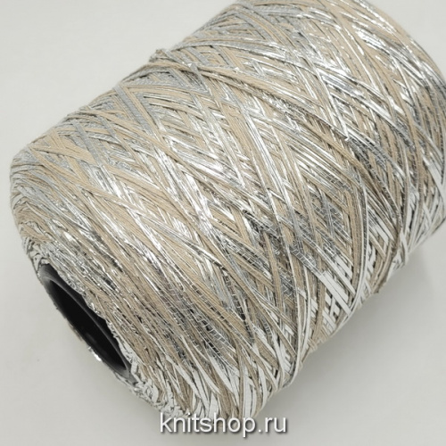 Rigo Emporium (8011 холодный жемчуг, фольга серебро) 90% меринос, 8% фольга, 2% па 180м/100гр