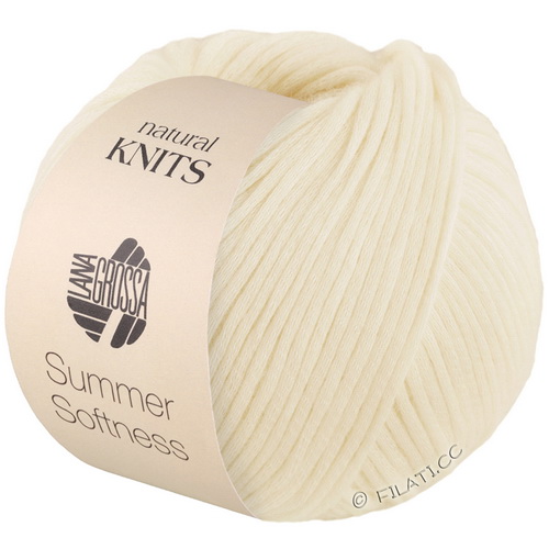 Lana Grossa Summer Softness (02) 80% хлопок органический, 20% меринос 50г/130м шнурок