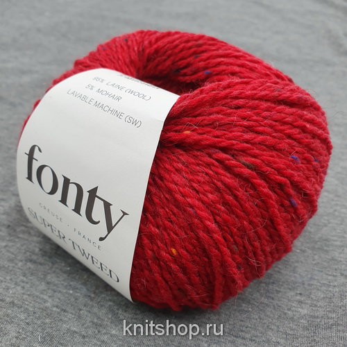 Fonty Super Tweed (16 красный) 95% меринос, 5% мохер 50 г/110 м 