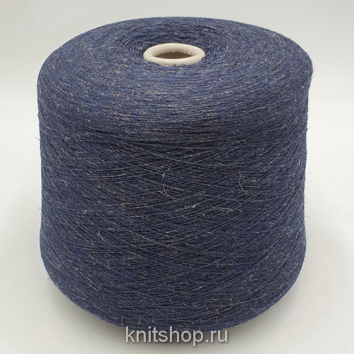 Millefili Topolino (6543 темно-синий) 20% лён, 60% меринос, 20% па 1500м/100гр
