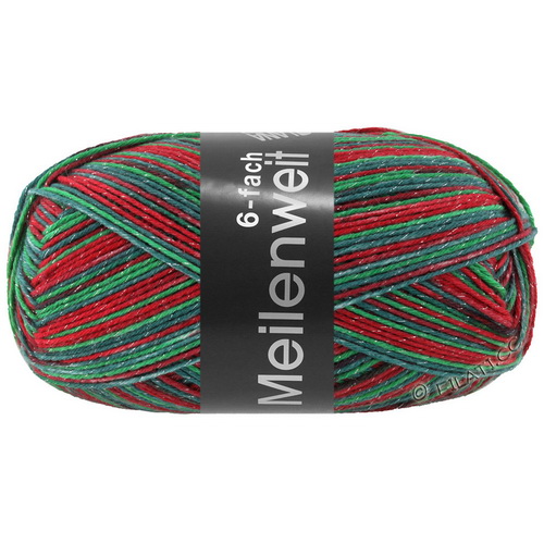 Lana Grossa Meilenweit 150 6-Ply Merino Christmas Lurex (625) 80% меринос, 20% па, люрекс 150г/390м