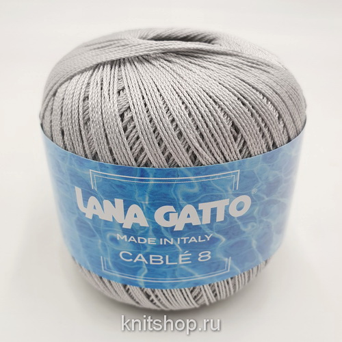 Lana Gatto Cable 8 (07823 светло-серый) 100% хлопок 50 г/283 м
