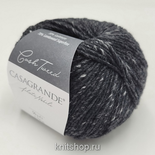 Casagrande Cash Tweed (10.004 антрацит) 70% шерсть ягненка, 30% кашемир 50г/150м