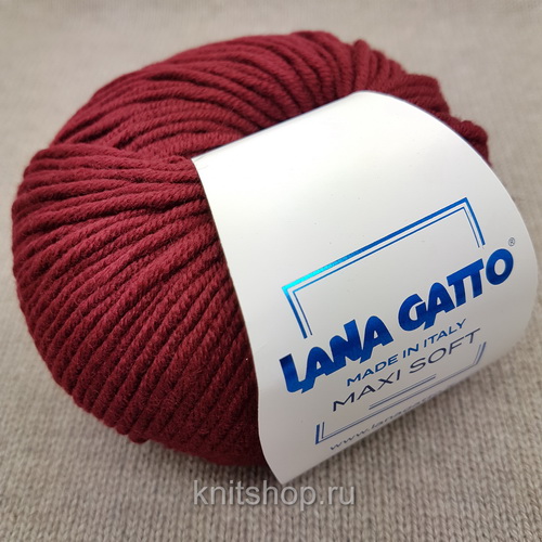 Lana Gatto Maxi Soft (10105 винный) 100% меринос экстрафайн 50 г/90 м