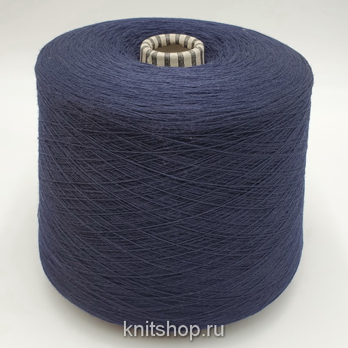 Tollegno Woolcot 2/30 (10214 Marino темно-синий) 53% меринос, 47% хлопок 1500м/100гр