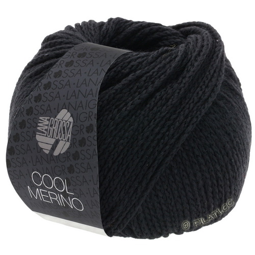 Lana Grossa Cool Merino (014 черный) 90% меринос, 10% па 50г/150м