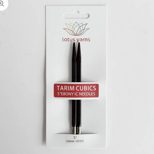 Спицы 13 см 3.75 мм разъемные TARIM Cubics Ebony эбеновые кубические Lotus Yarns
