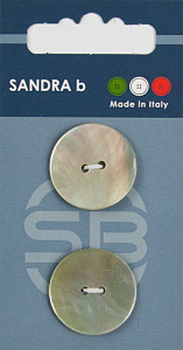 Пуговицы Sandra, 23мм, прозрачный, 2 шт на блистере, CARD035