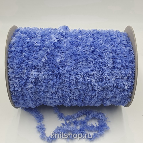 Bottega V Raffia (Perwinkle голубой) 100% вискоза, 20мм, 70м/100гр фантазийная травка