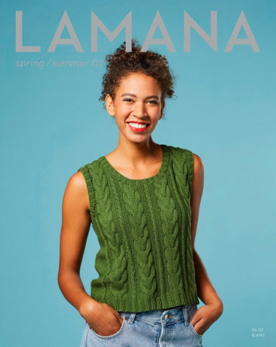Журнал Lamana Spring Summer №2, 8 моделей на немецком языке, с переводом на русский язык - вкладыш