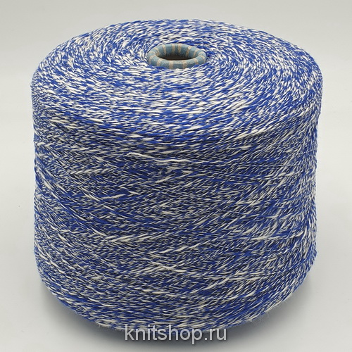 Millefili Slubbino (Zefir синий белый) 95% хлопок, 5% поликарбамид 680м/100гр фламме