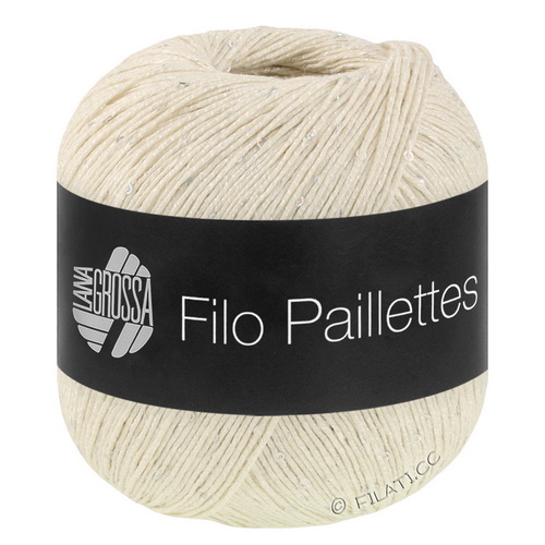 Lana Grossa Filo Paillettes (02) 55% хлопок, 39% полиэстер, 6% па, пайетки 50гр/155м