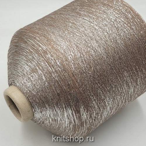 Torcitura Di Domaso Bach (BC113 какао, люрекс серебро) 70% вискоза, 15% люрекс, 15%пл 3400м/100гр