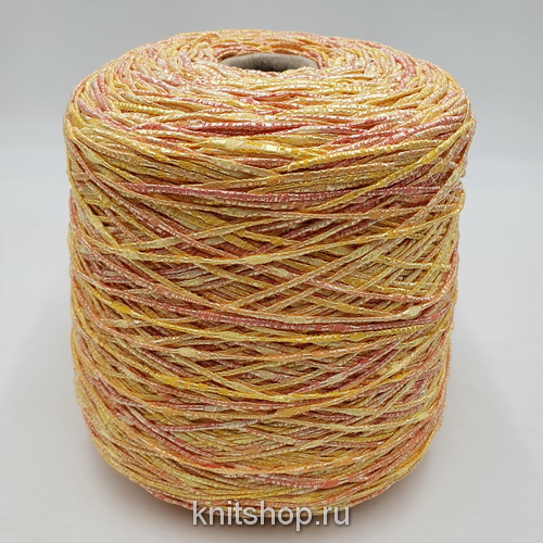 Toscano Luna (20 персик мультиколор) 65% хлопок, 35% па 140м/100гр с утолщениями
