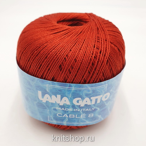 Lana Gatto Cable 8 (08656 терракот) 100% хлопок 50 г/283 м