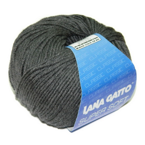 Lana Gatto Super Soft (20206 графит) 100%меринос 50 г/125 м