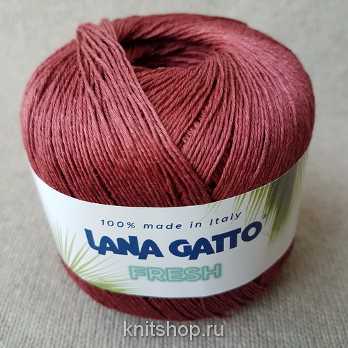 Lana Gatto Fresh (08166 бордо) 100% лён 50 г/163 м