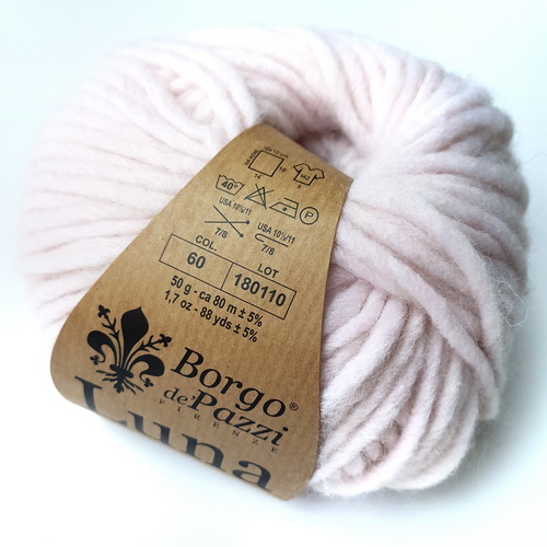 Borgo de'Pazzi Luna (60) 50% меринос, 10% альпака, 40% акрил 50 г/80 м