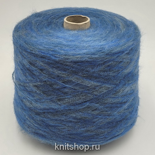 Mohair Stampato (785015 синий мультиколор) 30% кидмохер, 40% полиакрил, 30% па 600м/100гр 