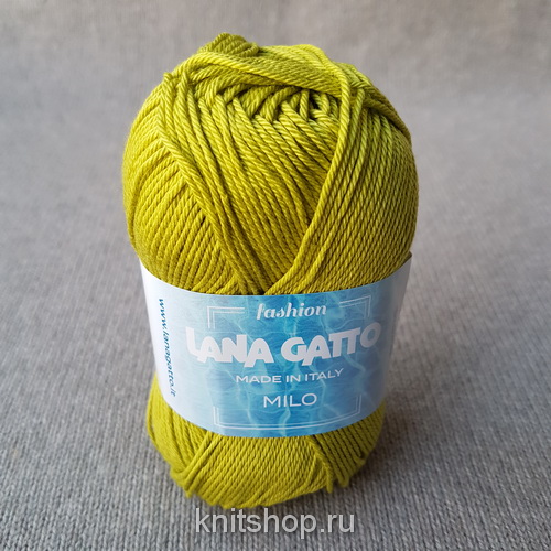 Lana Gatto Milo (8705 лайм) 100% хлопок 50 г/125 м