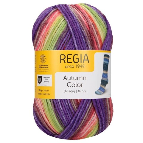 Regia Autumn Color 8-Ply (9185) 75% меринос, 25% полиамид 150г/300 м