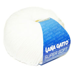 Lana Gatto Super Soft (10001 белый) 100%меринос 50 г/125 м