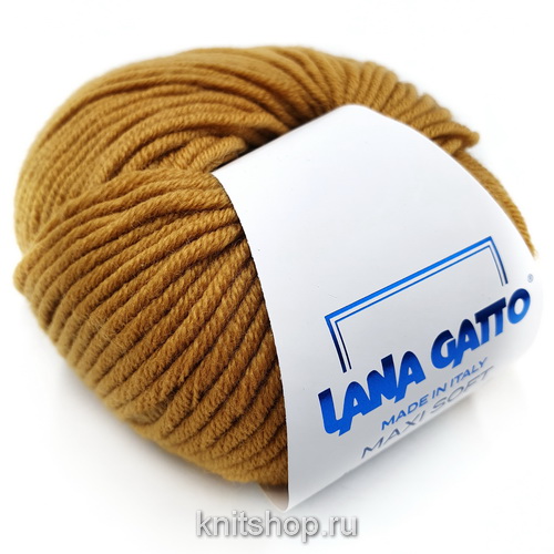 Lana Gatto Maxi Soft (14468 золотая горчица) 100% меринос экстрафайн 50 г/90 м
