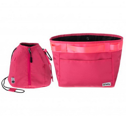 Сумка+мешочек для пряжи "amicolle", размеры: сумка 24*22*14,5см, мешочек 20*20*12см, розовый, Tulip